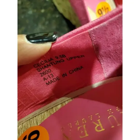 LAUREN RALPH LAUREN POLO PEEP TOE WEDGES SIZE 9.5 - Picture 7 of 8